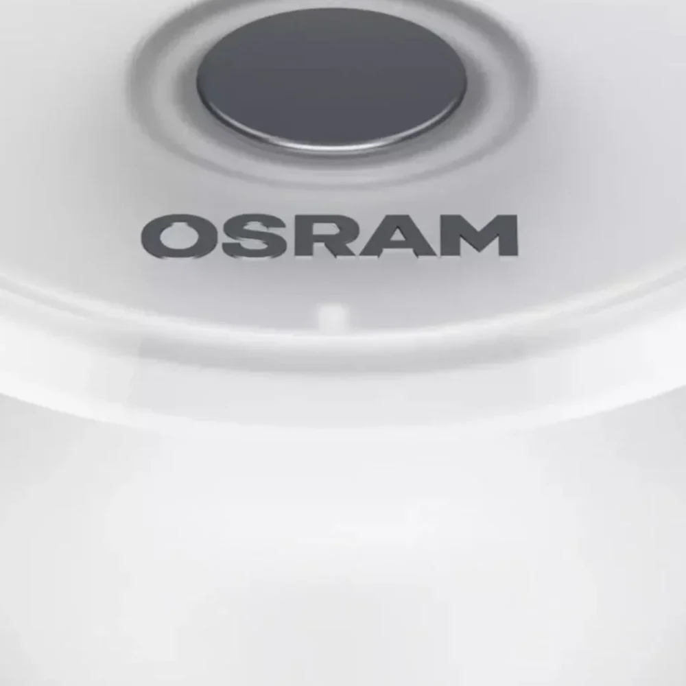 Detal lampy OSRAM V16 – zbliżenie logotypu