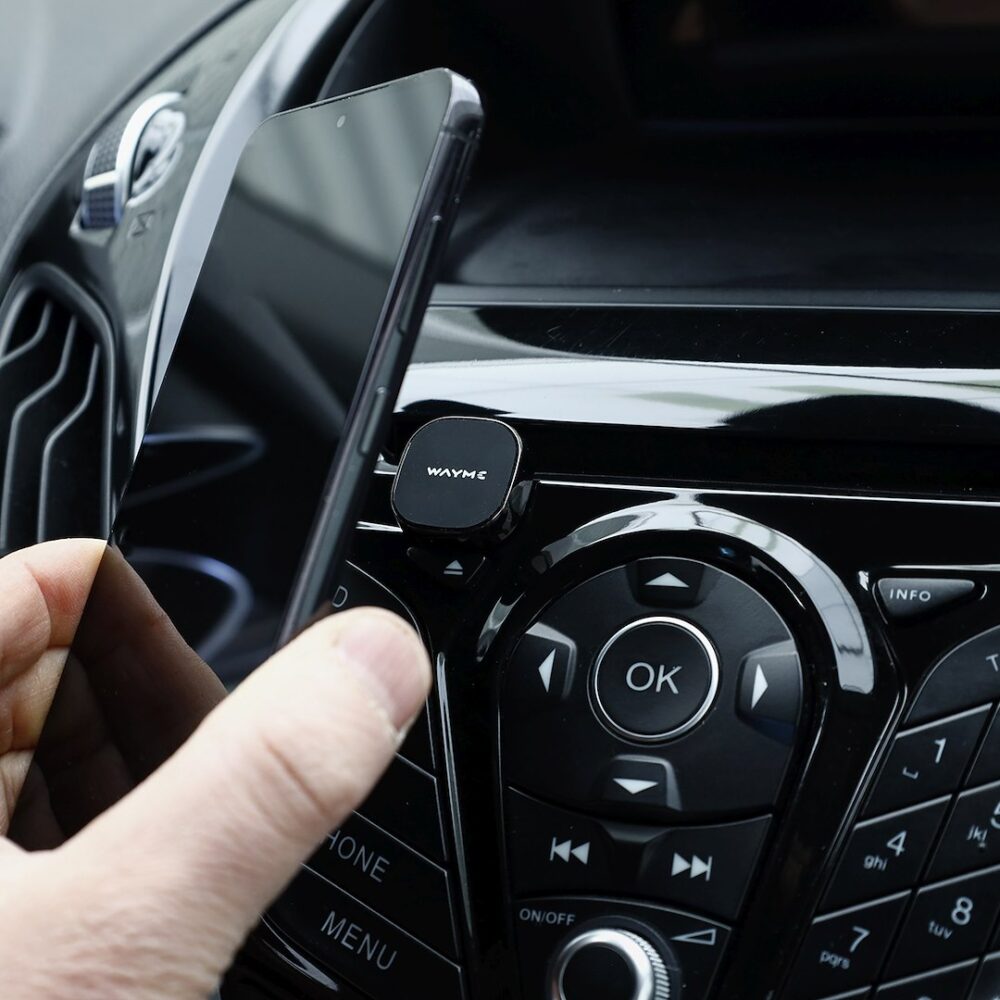 WAYME Uchwyt magnetyczny przyklejany, czarny - WAYME