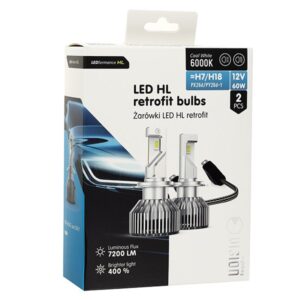 Żarówki VISION LED retrofit H7/H18 HL 12V 60W 7200 lm 6000K, CANBUS, 2 szt. - VISION
