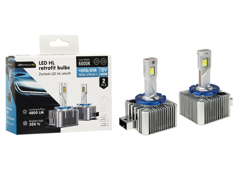 Żarówki VISION LED retrofit D1S/D1R HL 40W 4800 lm 6000K, CANBUS, 2 szt. - VISION