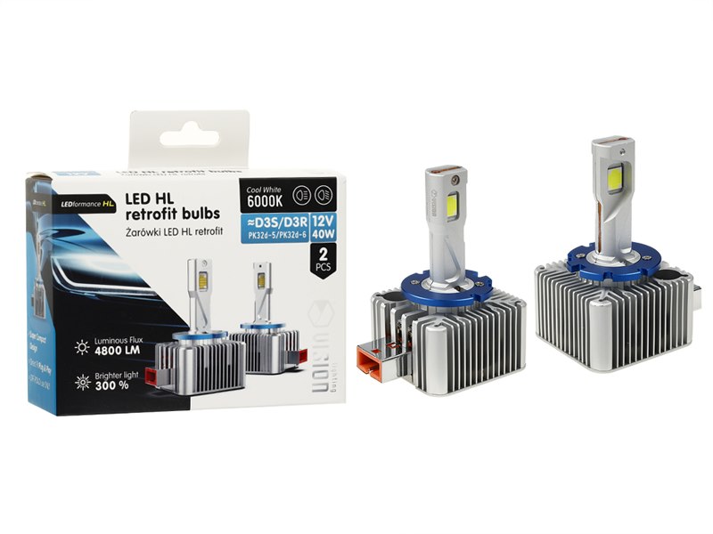 Żarówki VISION LED retrofit D3S/D3R HL 40W 4800 lm 6000K, CANBUS, 2 szt. - VISION Żarówki VISION LED retrofit D3S/D3R HL 40W 4800 lm 6000K, CANBUS, 2 szt. - VISION