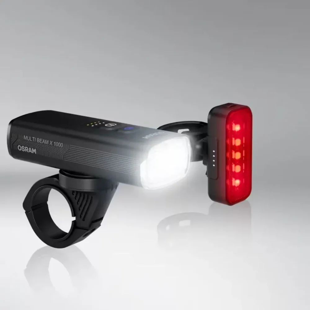 Zestaw lamp rowerowych OSRAM Multi Beam X 1000 – lampa przednia i tylna