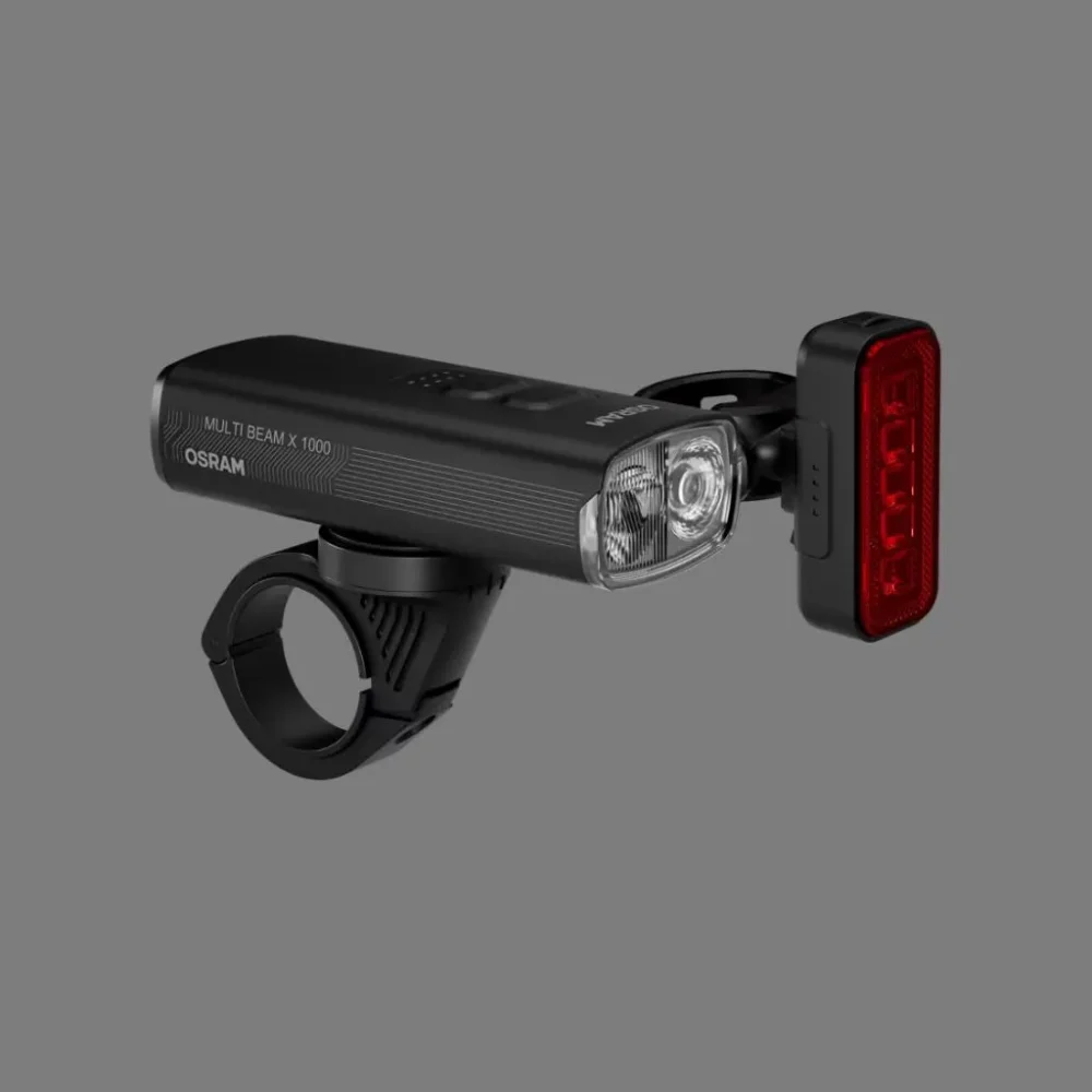 Zestaw lamp rowerowych OSRAM Multi Beam X 1000 – lampa przednia i tylna