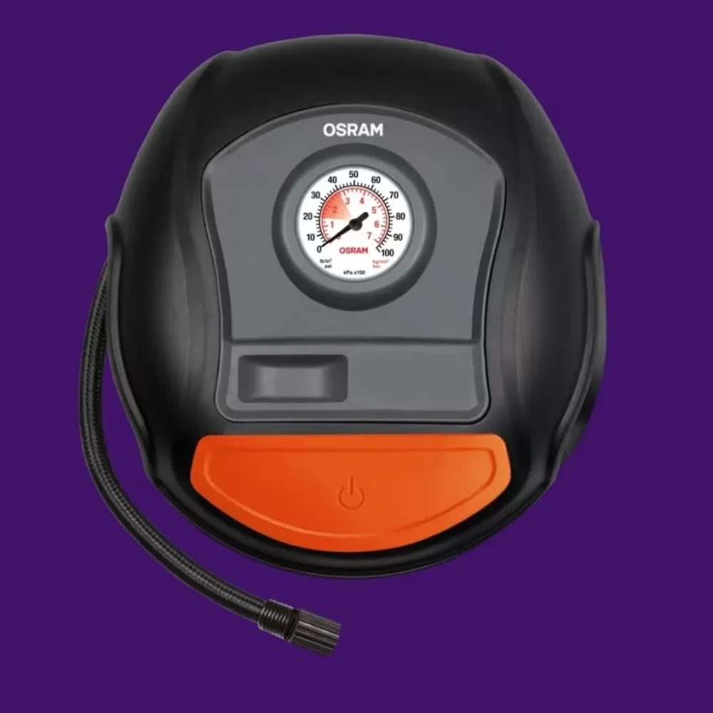 Analogowy manometr w kompresorze OSRAM Tyreinflate 200